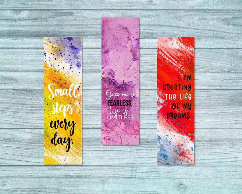 Printable Bookmarks With Motivational Sayings - Colorful Printable ...