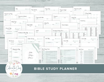 Bible Study Printable - Bible Journaling Templates and Prayer Journal - Christian Women&#39;s Devotional Planner - Letter, A4 and A5 Sizes