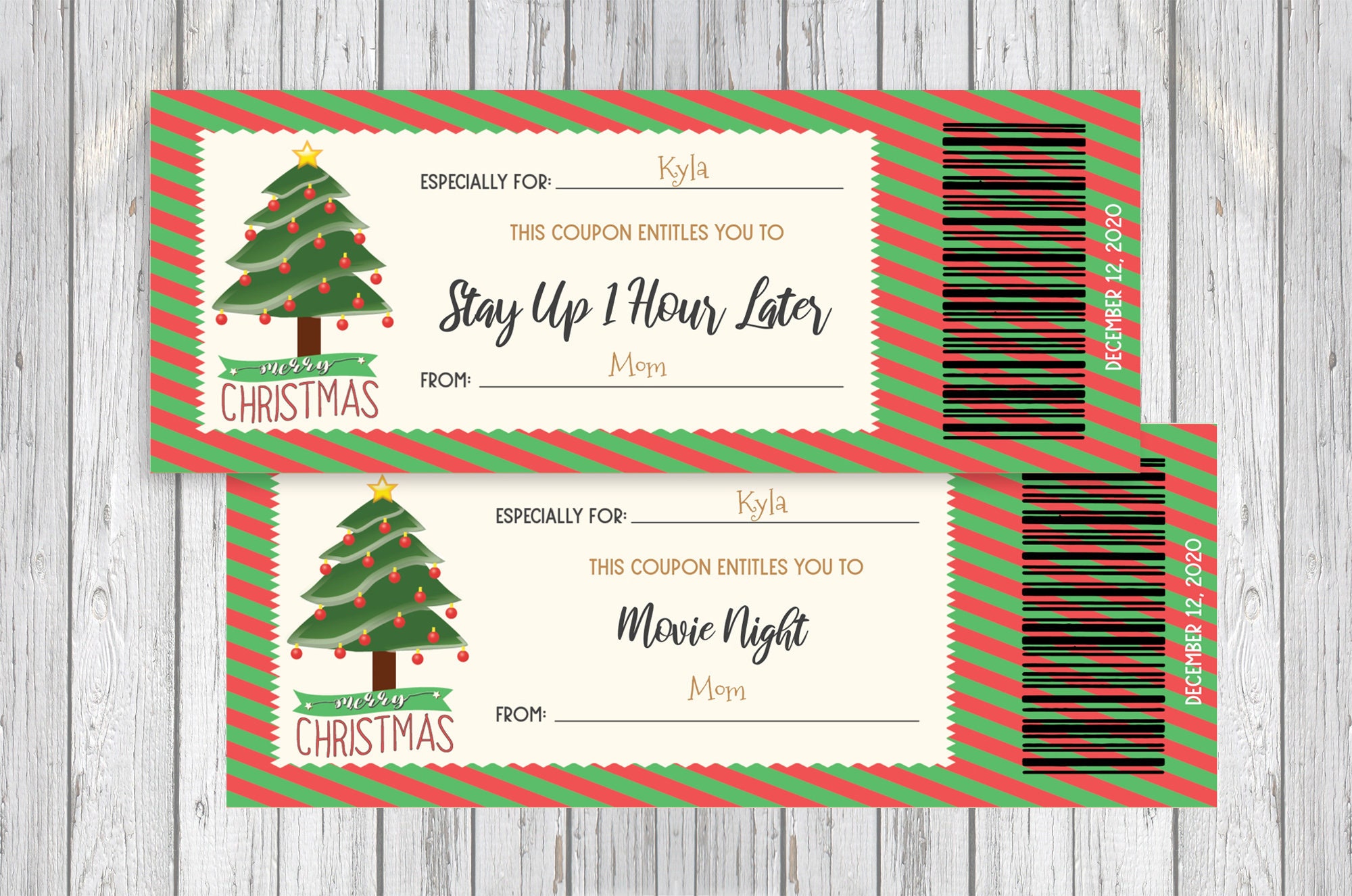Printable Coupon Book Christmas Gift Editable Coupon Book Template ...