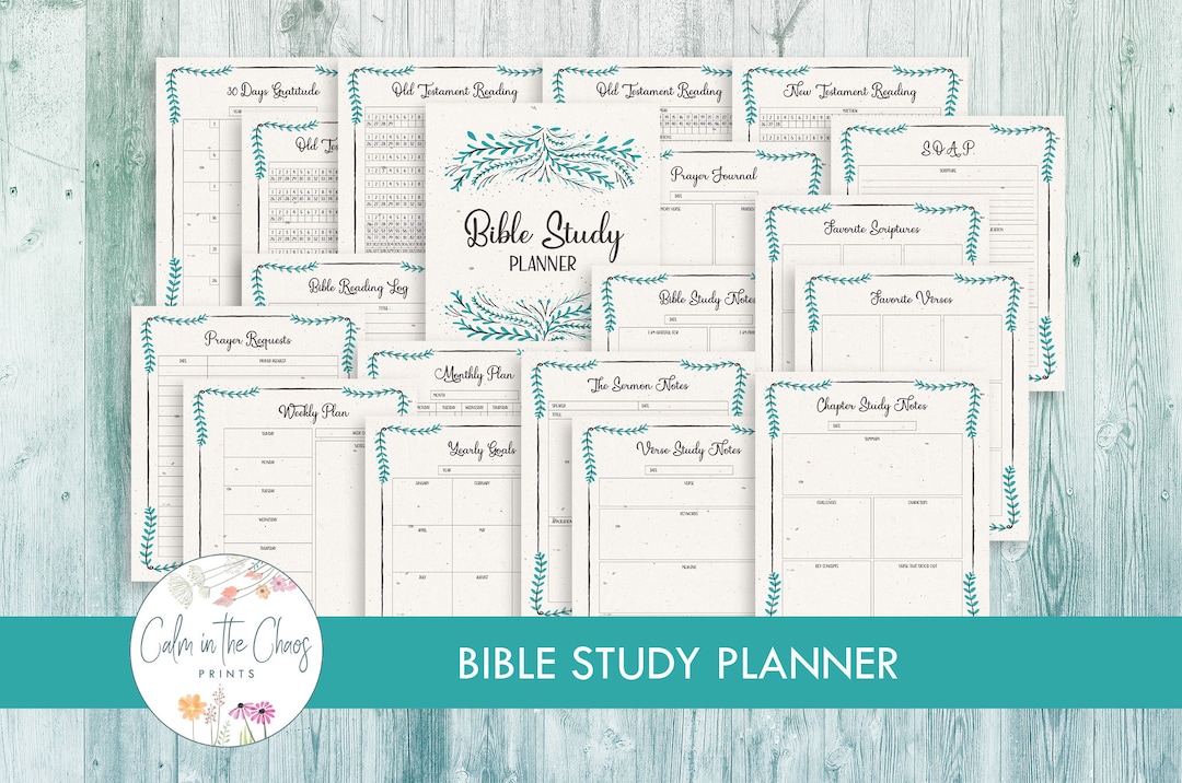 Bible Study Printable - Christian Planner With Bible Journaling ...