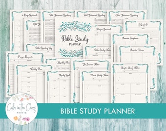 Bible Study Printable - Christian Planner with Bible Journaling Templates - Prayer Journal - Women's Devotional Planner - Letter Size A4 A5