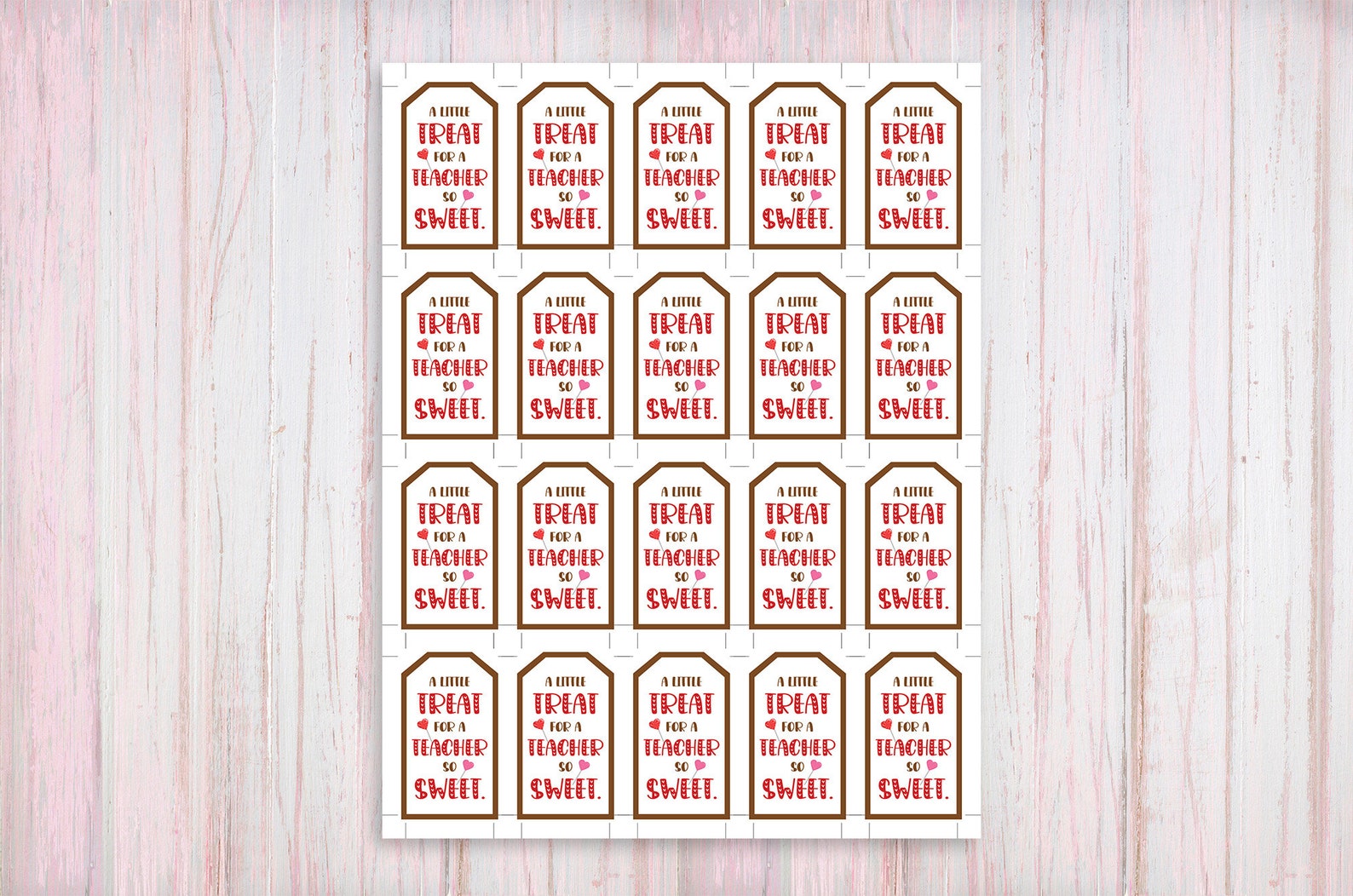 Teacher Appreciation Printables - A Little Treat for a Teacher so Sweet ...