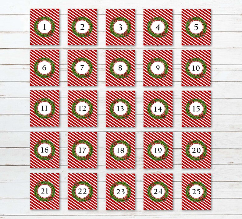 Printable Advent Calendar Countdown to Christmas With 25 Scripture ...