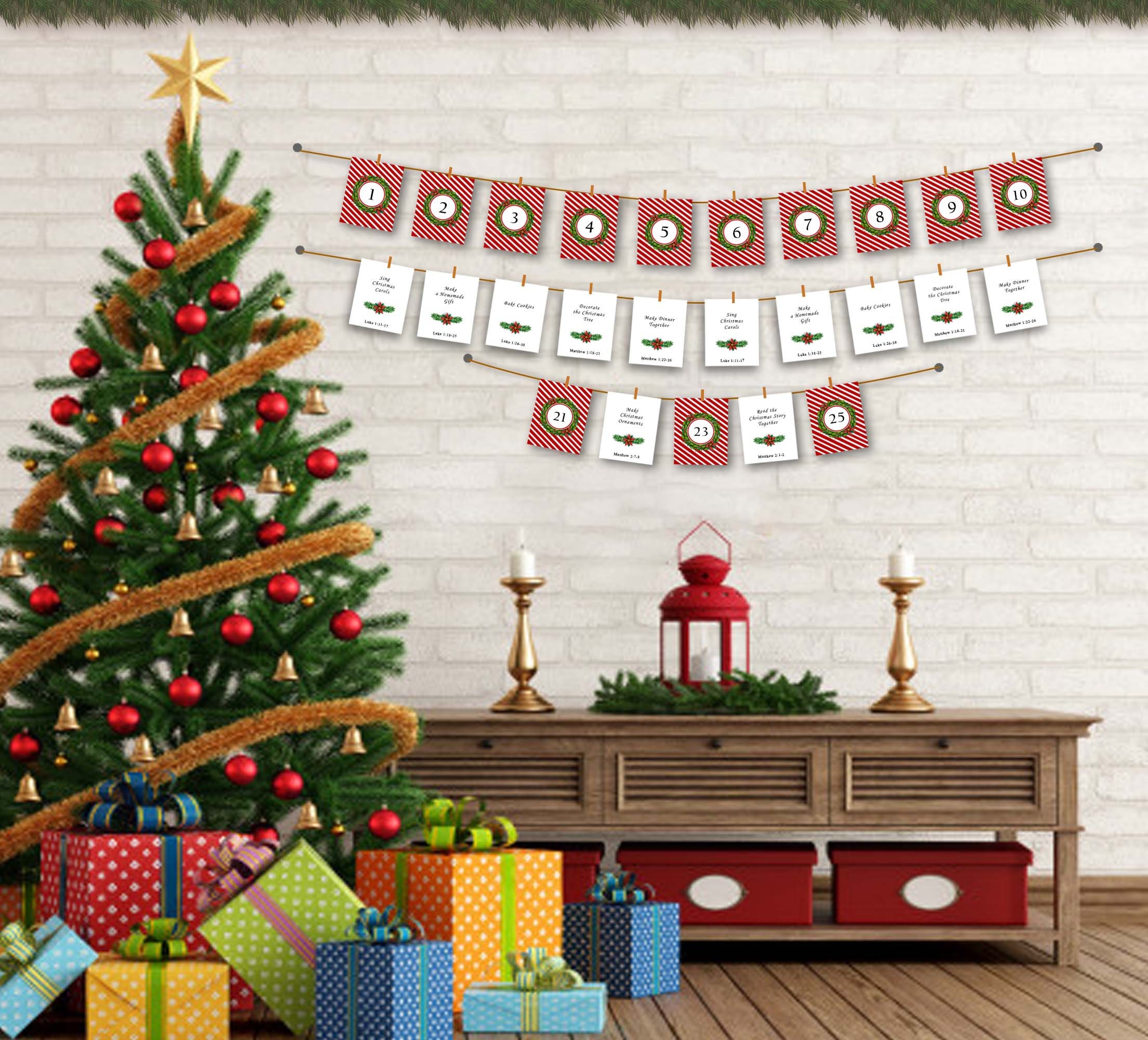 Printable Advent Calendar - Countdown to Christmas With 25 Scripture ...