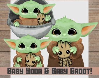 Free Free 223 Baby Yoda And Groot Svg SVG PNG EPS DXF File