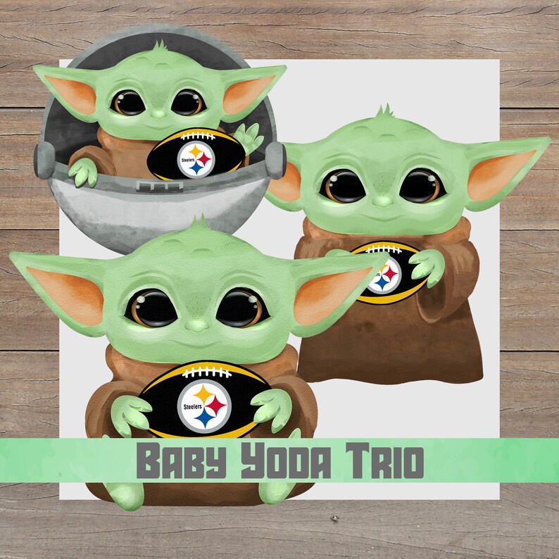 Pittsburgh Steelers NFL Baby Yoda Sublimation Sitting Holding | Etsy