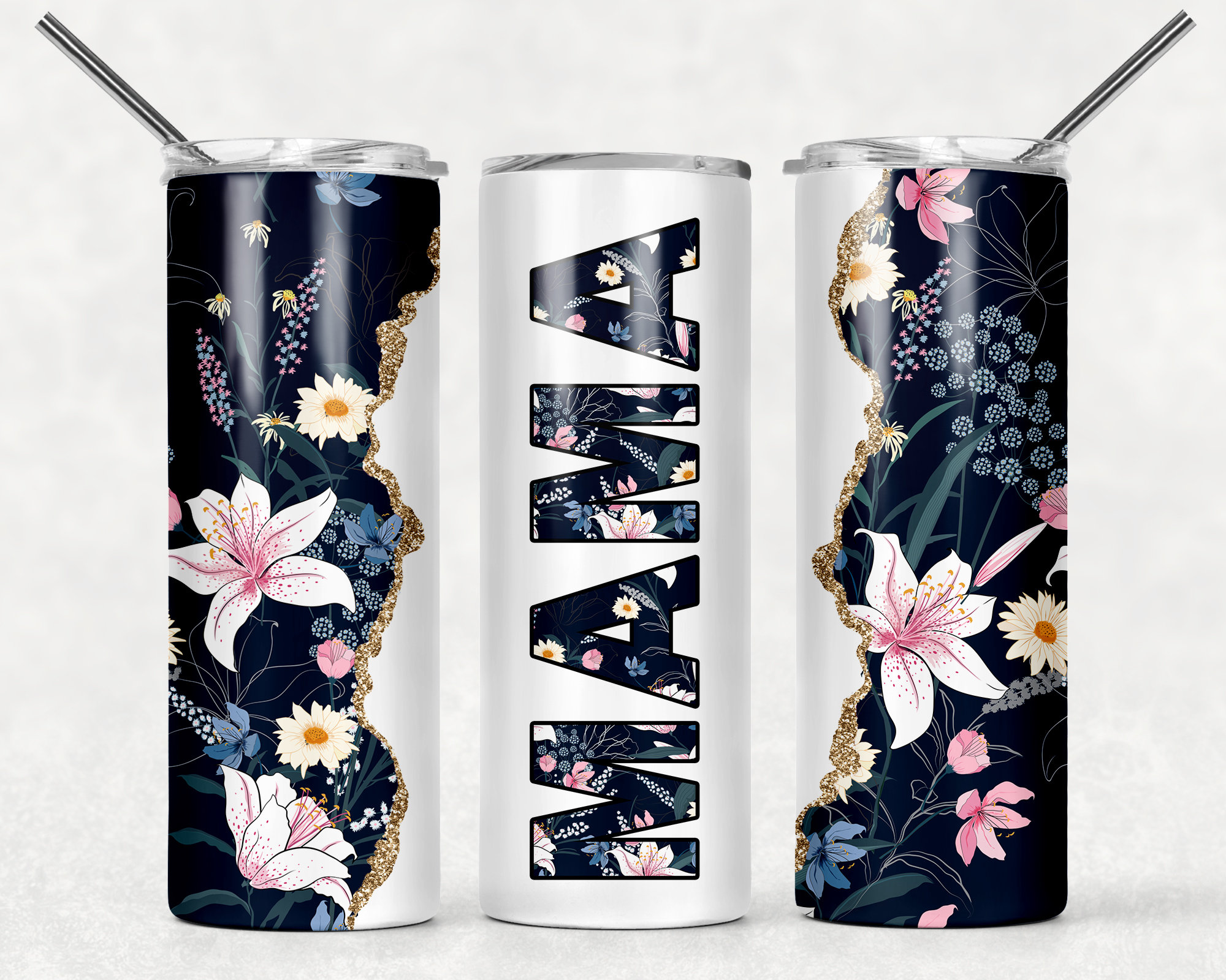 Floral Mama Tumbler – Laurel Tree & Me