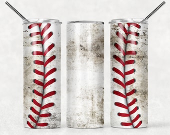 SEAMLESS Dirty Baseball Sublimation Tumbler Designs Baseball - 20oz Skinny Tumbler Wraps Templates - PNG 2021