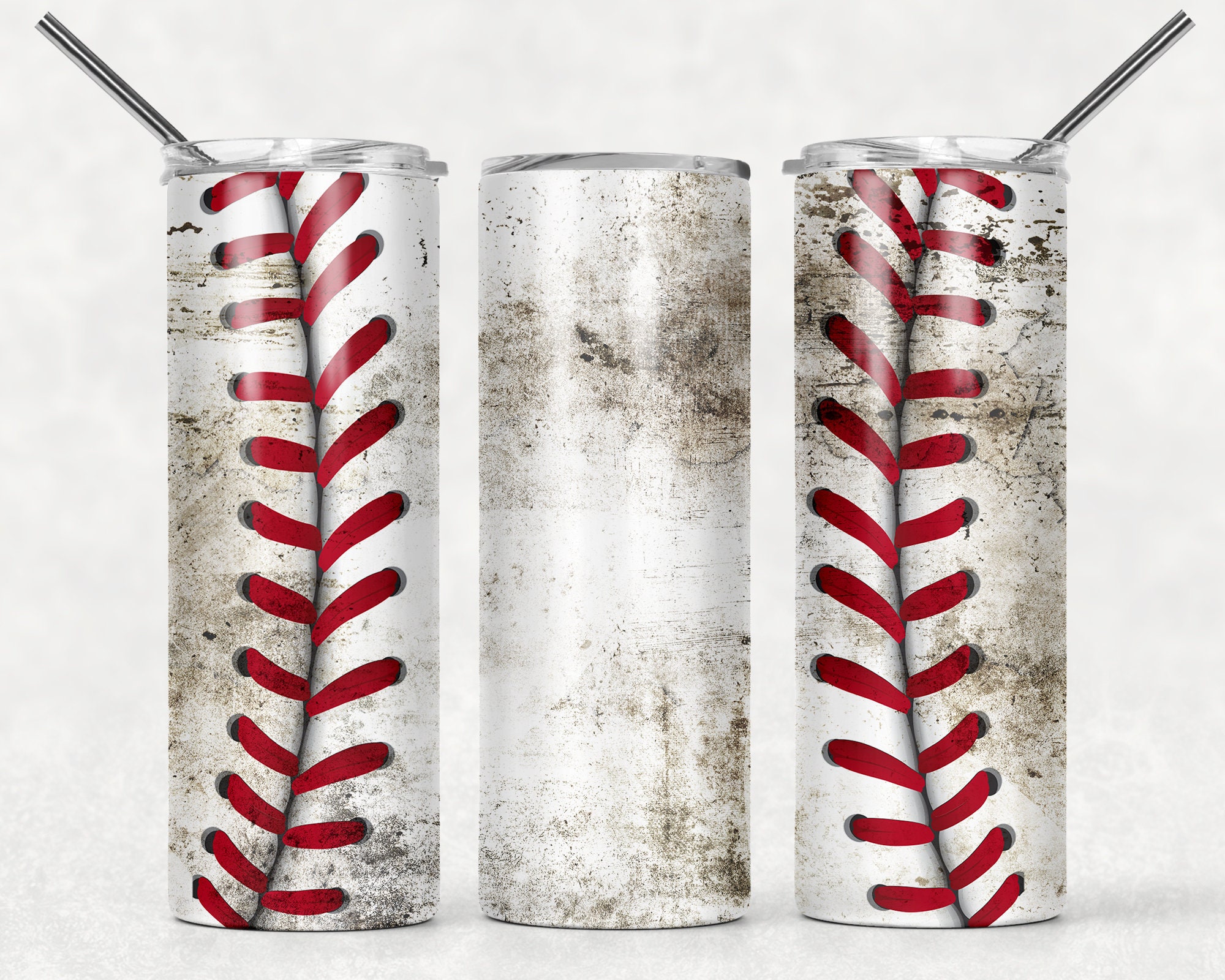 SEAMLESS Dirty Baseball Sublimation Tumbler Designs Baseball Etsy