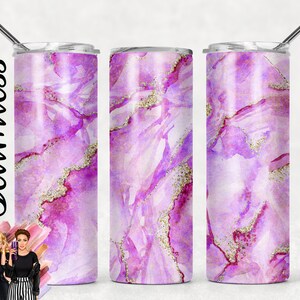 SEAMLESS Pink Gold Tumbler Template Design Epoxy Look Sublimation Tumbler Designs - 20oz Skinny Tumbler Wraps Templates - PNG