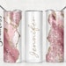 Add Your Own Text / Name Pink Agate Gold Marble Glitter Sublimation Tumbler Designs - 20oz Skinny Tumbler Templates - PNG 