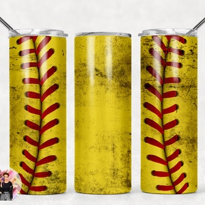 SEAMLESS Dirty Softball Sublimation Tumbler Designs Softball - 20oz Skinny Tumbler Wraps Templates - PNG 2021