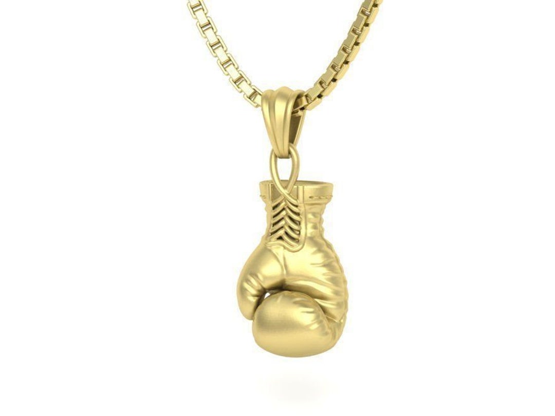 14K Gold Boxing Gloves Pendant Boxing Glove Charm Gift for Etsy