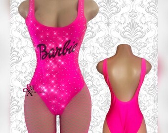 pink barbie swimsuit