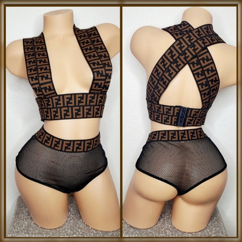 Ravewear Bandage Top Bralette Exotic DanceWear Stripper Outfit Stripper Clothes