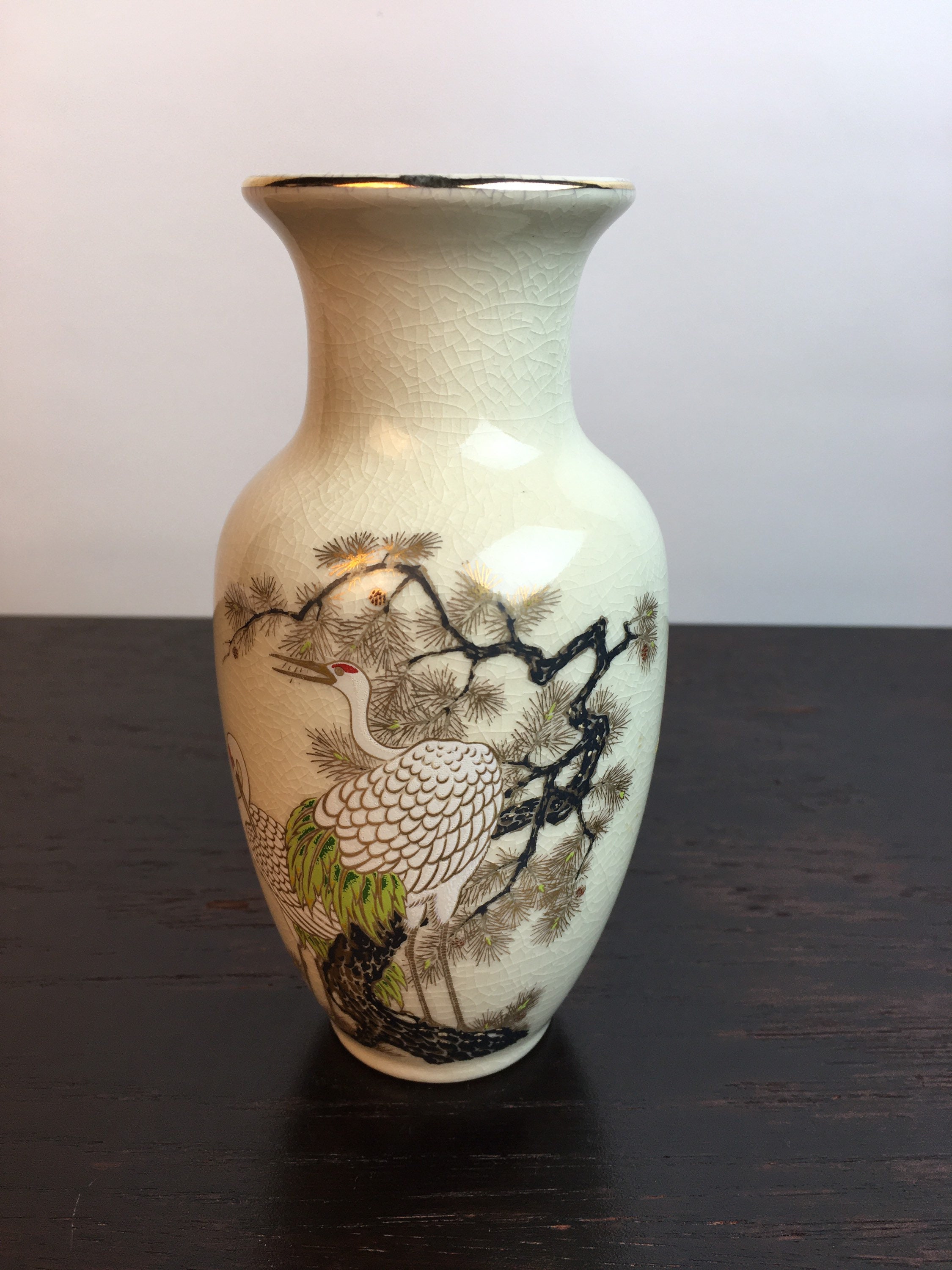 Small Vintage Porcelain Vase Off White Porcelain Vase Orient Etsy