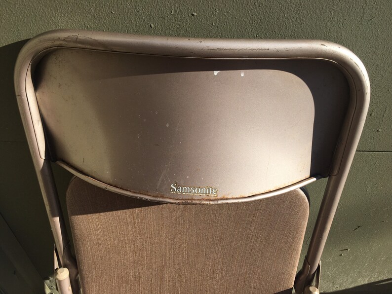 Vintage Samsonite Folding Chair Vinyl Metal Folding Chair Etsy