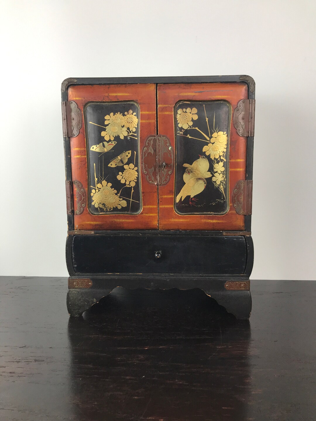 Antique Japanese Jewelry Box Chest of Drawers Jewelry Box Etsy