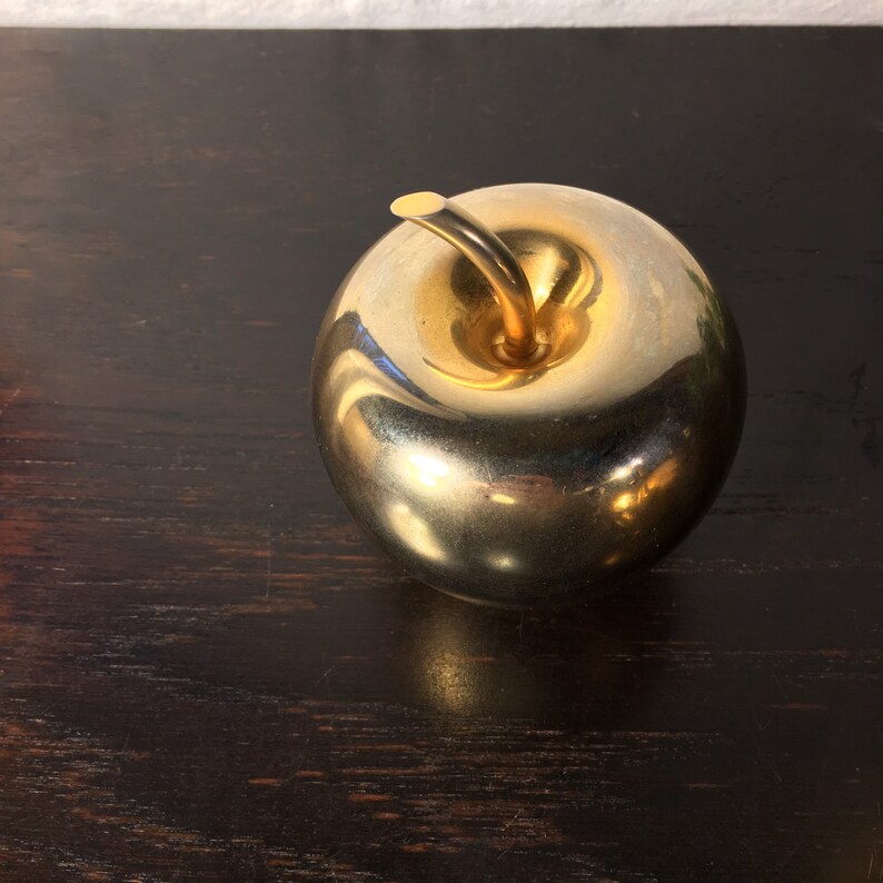Atomchicago Chinese New Year Gift Fortune Gift Gold Apple Apples Statues Home Decor Brass Apple Figurines