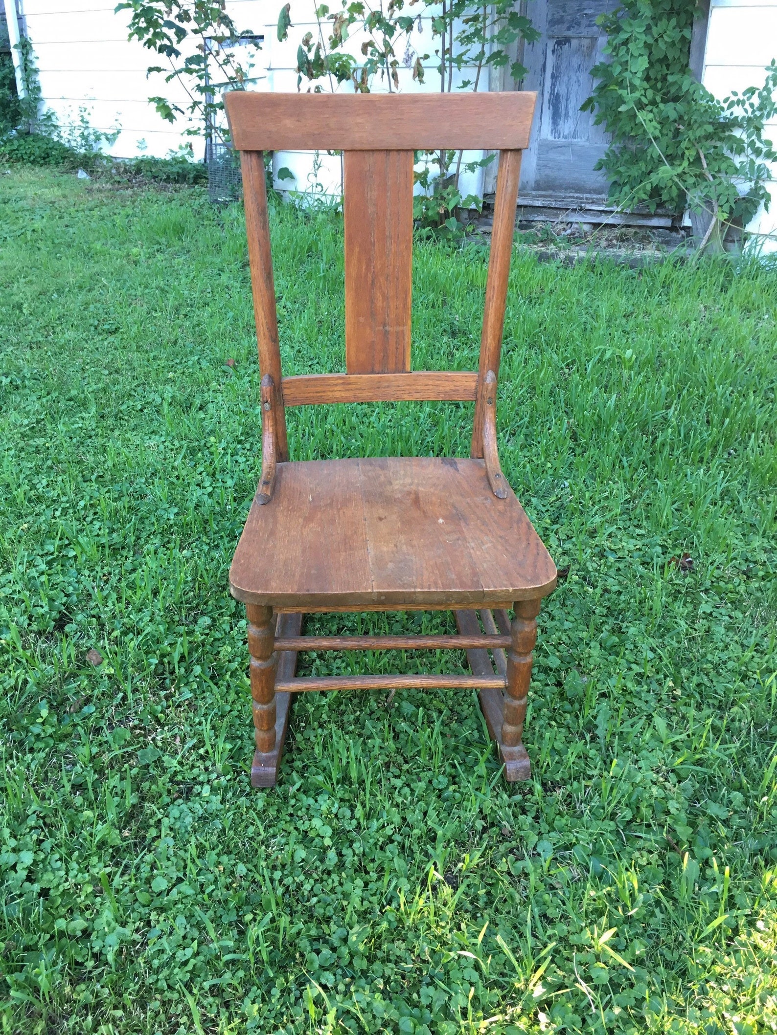 Antique Sewing Rocking Chair Oak Nursing Rocker Chair Etsy
