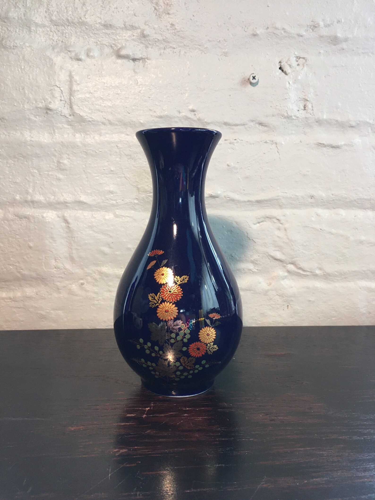 Vintage Japanese Small Vase Cobalt Blue Porcelain Vase Etsy