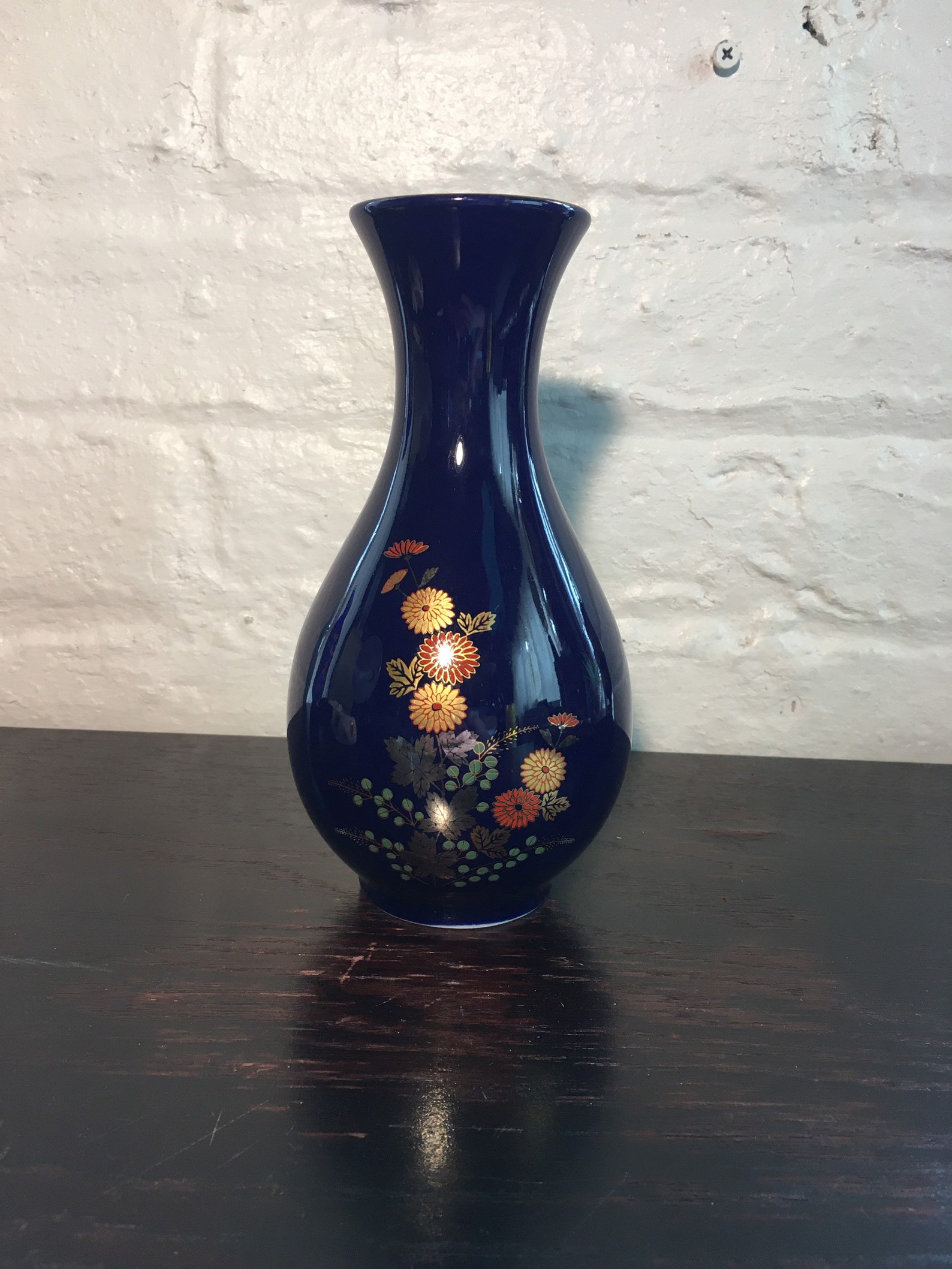 Vintage Japanese Small Vase Cobalt Blue Porcelain Vase Etsy
