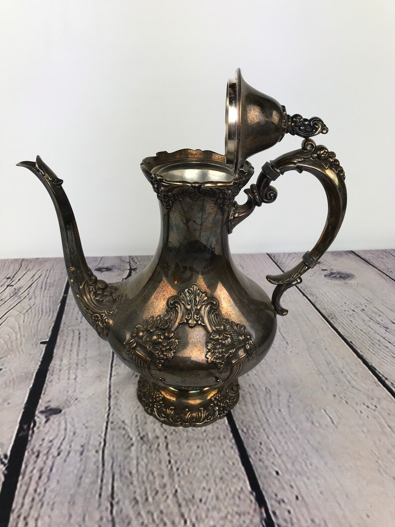 Reed & Barton Coffee Tea Pot Rococo Reed and Barton King Etsy