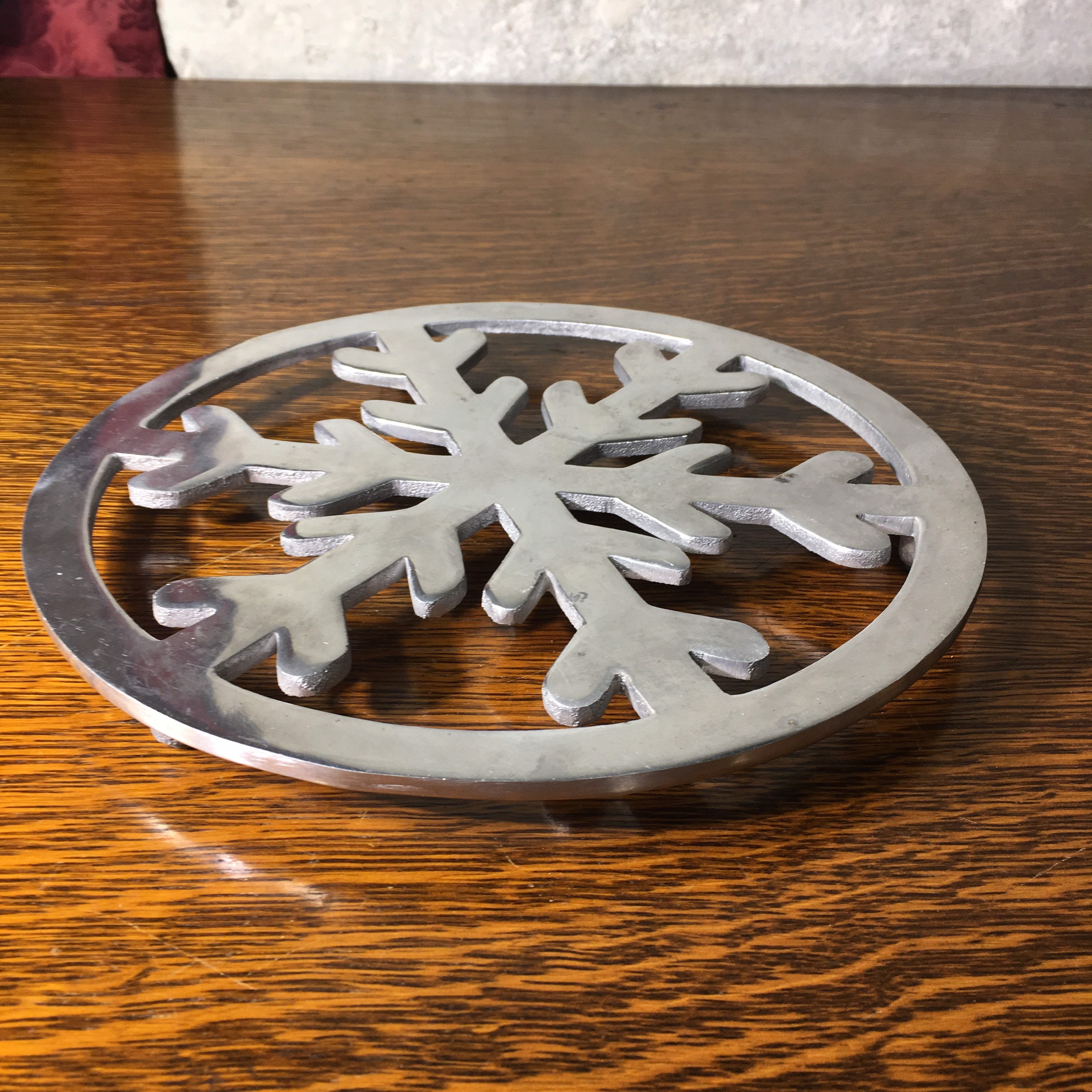 Vintage Snowflake Trivet Hot Dish Serving Stand Atomchicago Etsy