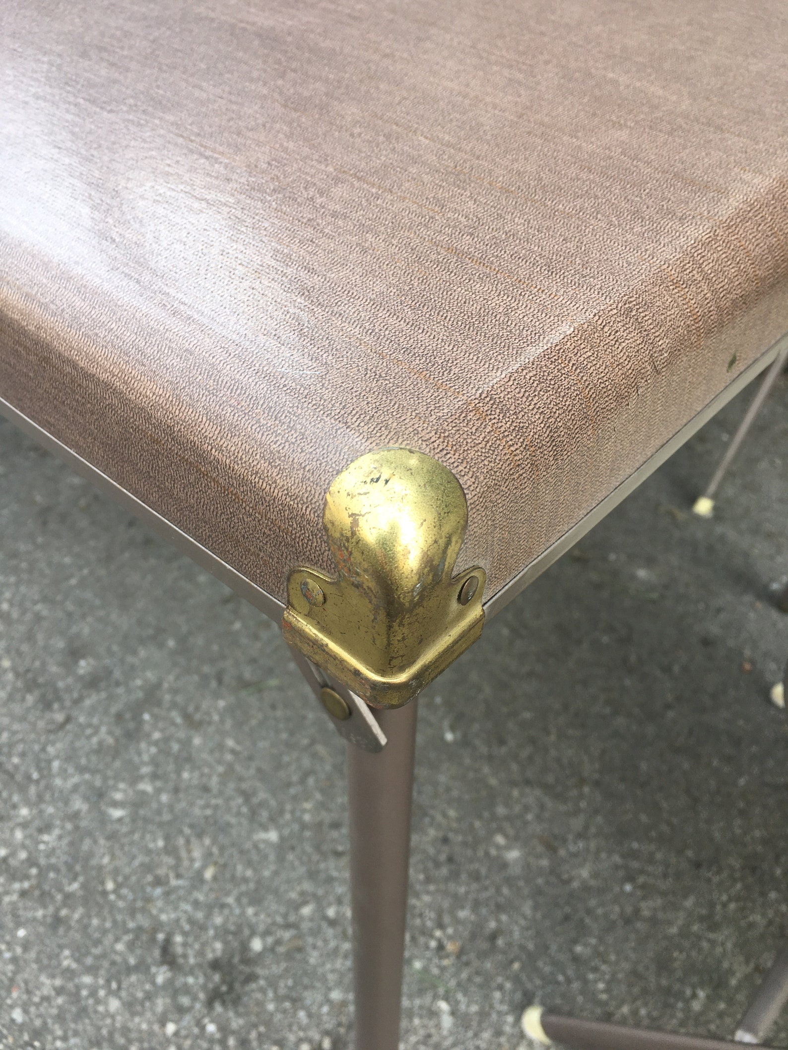 Vintage Samsonite Folding Table MCM Vinyl Metal Folding Card Etsy