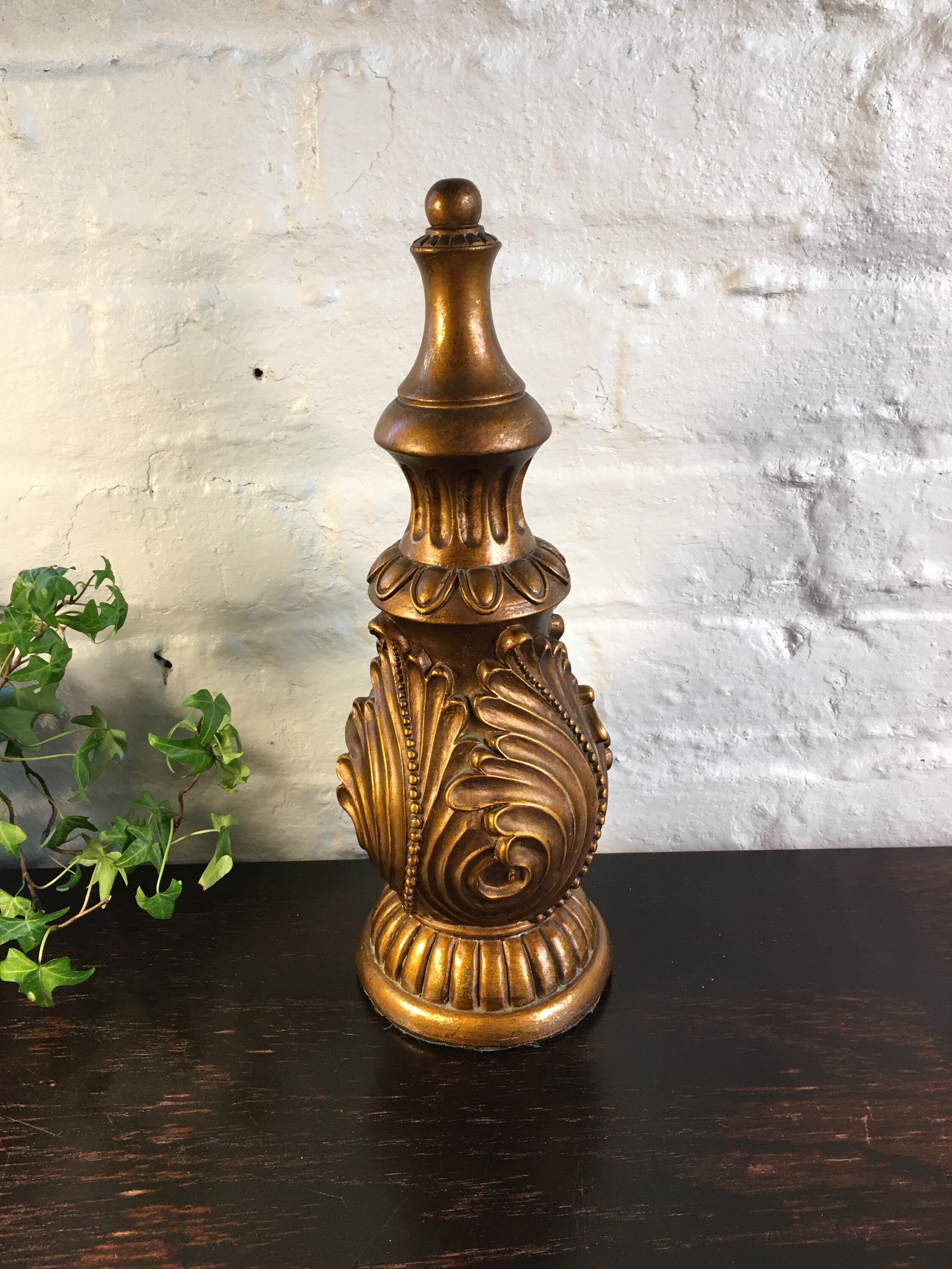 Vintage Tabletop Finial Wooden Shelf Desc Statue Atomchicago Etsy