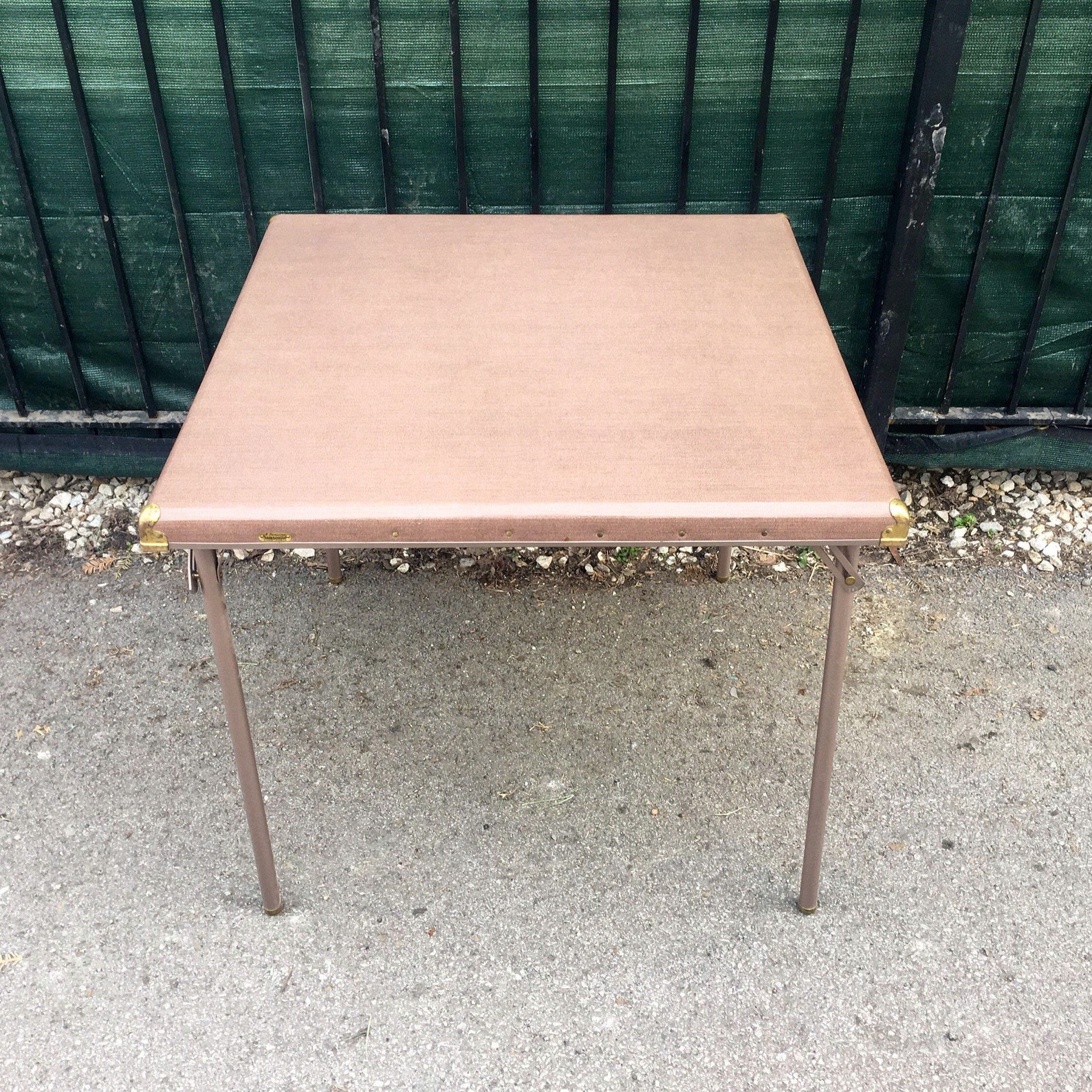 Vintage Samsonite Folding Table MCM Vinyl Metal Folding Card Etsy