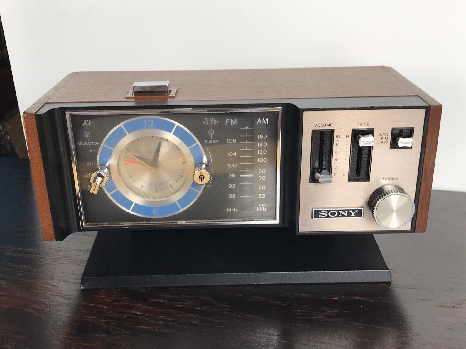 Vintage Sony Alarm Clock FM Radio Made Japan Desktop Clock Etsy