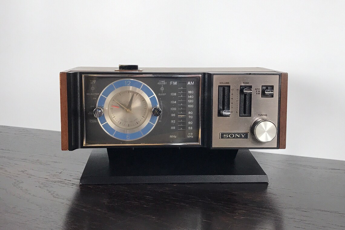 Vintage Sony Alarm Clock FM Radio Made Japan Desktop Clock Etsy