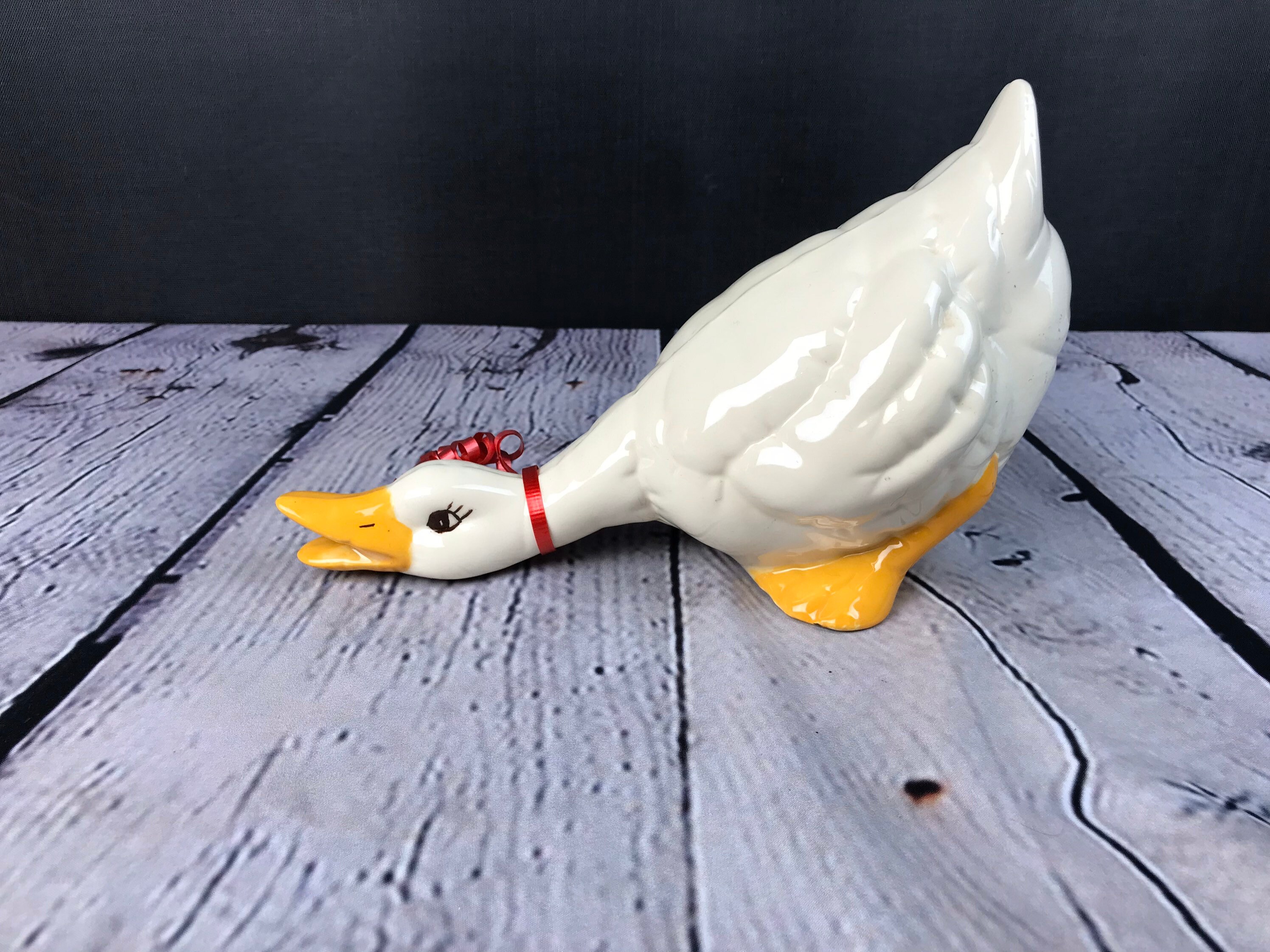 Vintage Ceramic Goose or Duck Figurine White Duck Figurine Etsy