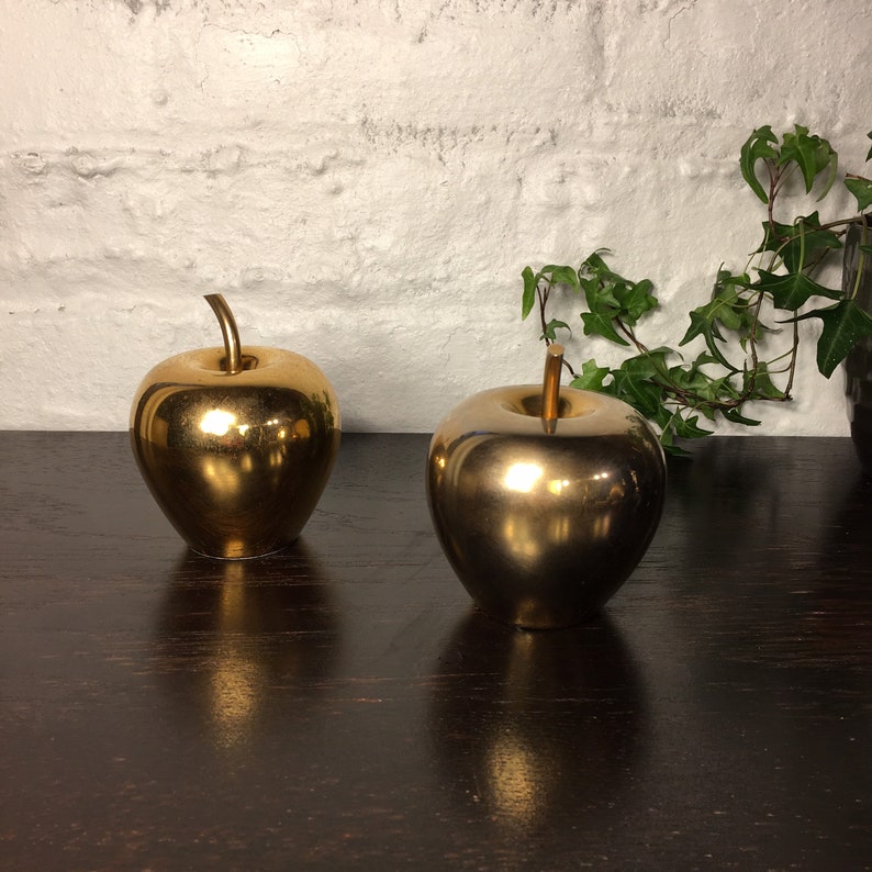 Atomchicago Chinese New Year Gift Fortune Gift Gold Apple Apples Statues Home Decor Brass Apple Figurines