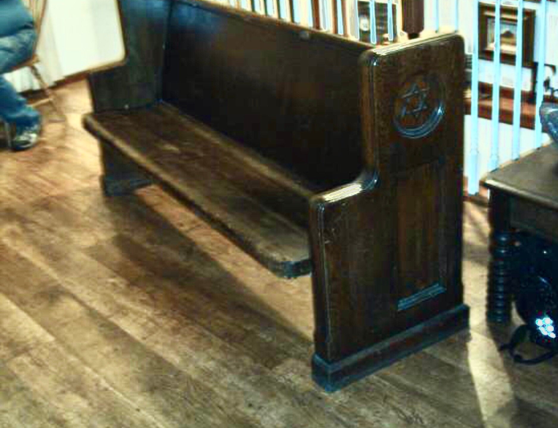 Antique Church Pew From Synagogue Entryway Bench With Star of Etsy