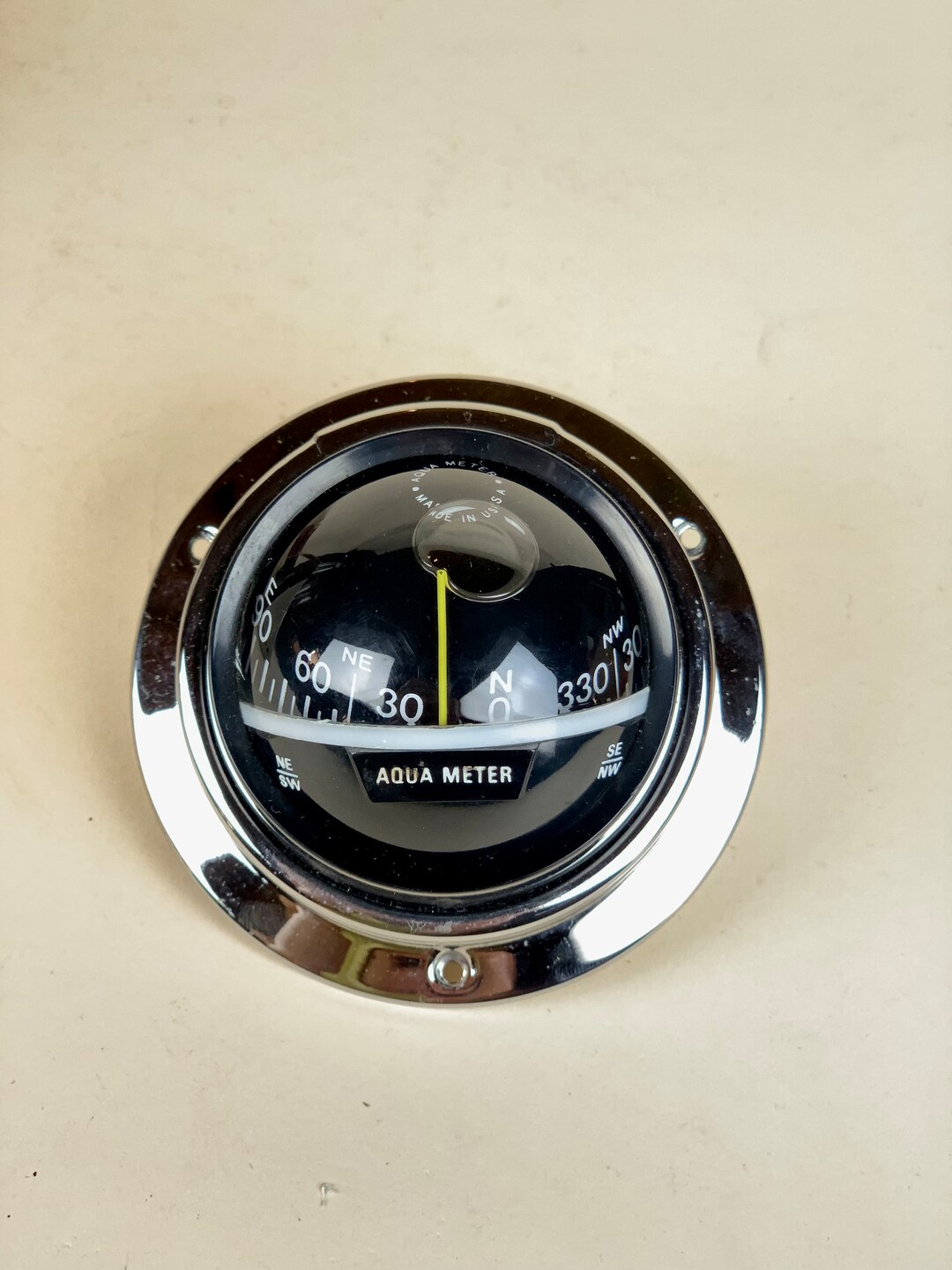 Vintage Aqua Meter Compass Boat Navigation Instrument Marine Etsy