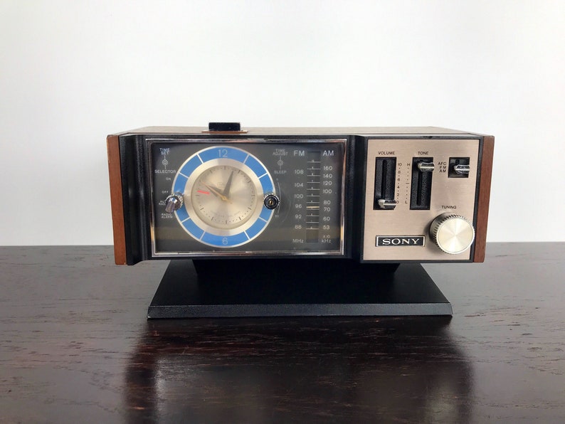 Vintage Sony Alarm Clock FM Radio Made Japan Desktop Clock Etsy