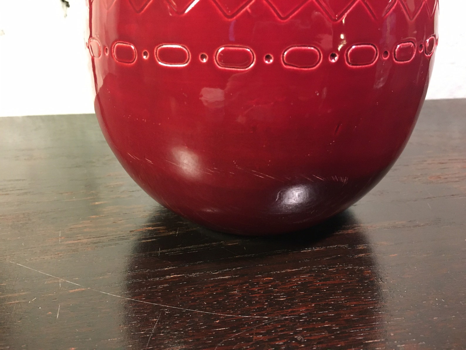 Vintage Italian Pottery Vase Vintage Ceramic Red Vase Etsy