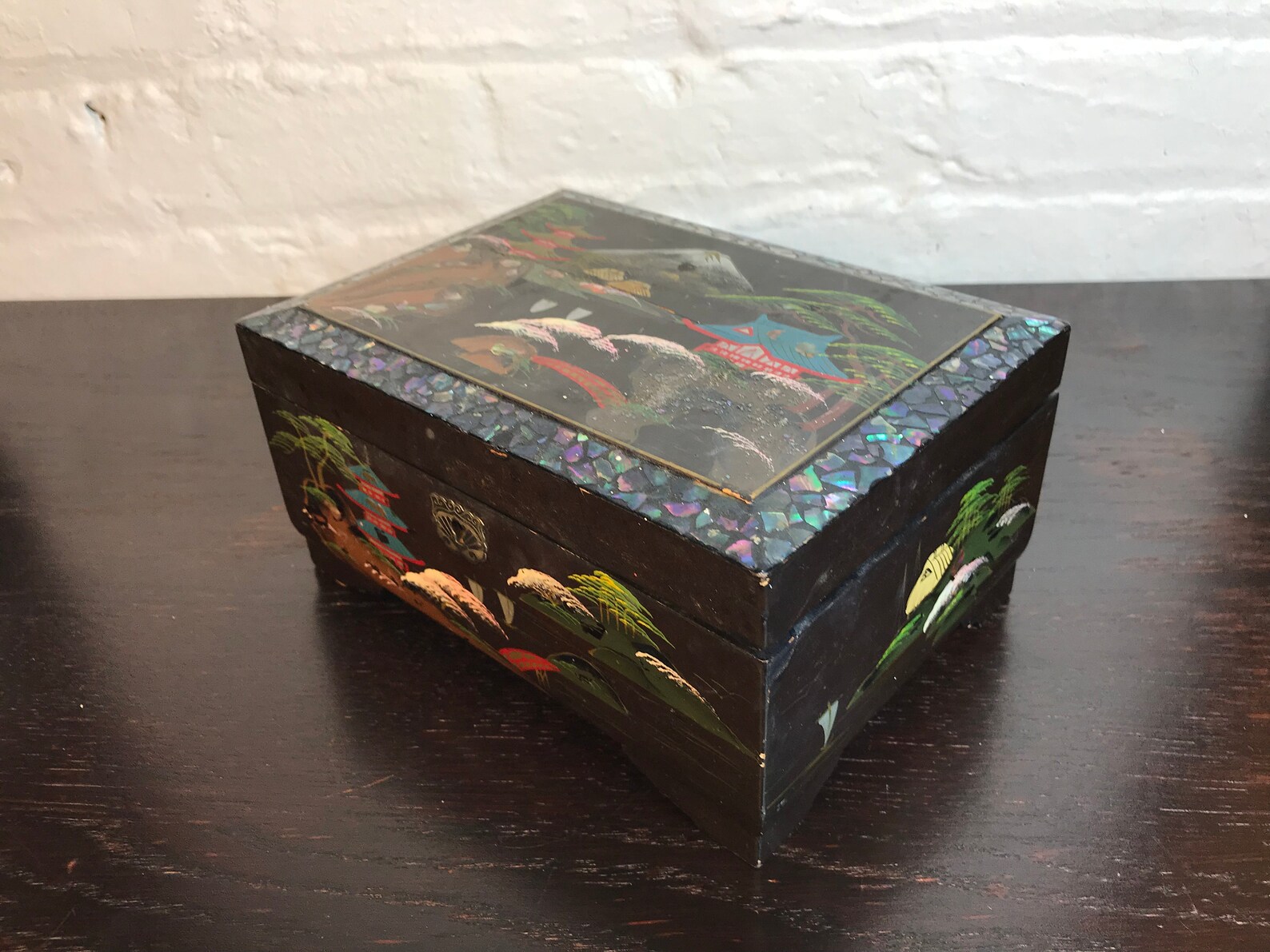 Vintage Japanese Jewelry Box Geisha Jewelry Box Hand Painted Etsy