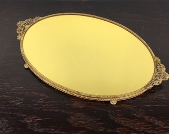 Stylebuilt matson vintage gold mirror tray