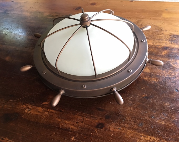 Nautical Flush Mount Ceiling Light / Ship Wheel Outdoor Light Etsy