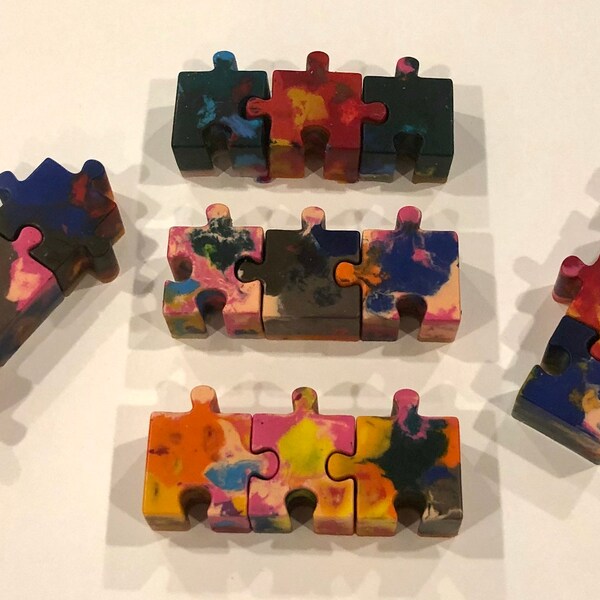 3pc 3D Puzzle Crayons, Multi-Colored, Kids Birthday Parties, Gift Bags, Customize, Party Favors