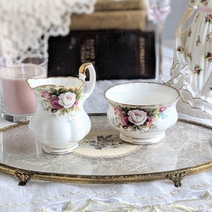 Vintage Royal Albert Celebration 2nd quality Small Milk jug and Sugar bowl set Bone China  , Made in England #2104111