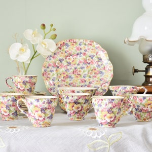 Rare Vintage James Kent Fenton Du Barry pattern c1936 , Bone China ,Made in England #2302121 ( Price Separated )
