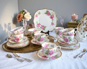 Vintage Royal Stafford Berkeley Rose English Bone China C1960-C1970 Price Separate Trio set ,Cake Plate ,  Sugar Bowl , Milk Jug #2103102