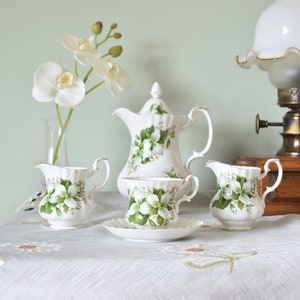 Royal Albert Trillium 2nd quality, Coffee Pot ,Cup and Saucer , Milk jug ,Bone China , Made in England ( Price Separated ) #2307304