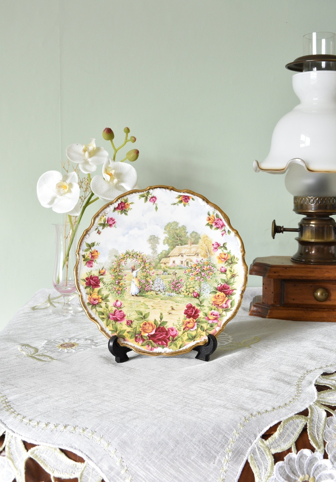 ロイヤルアルバート オールドカントリーローズ 26.5cmプレート4枚7点