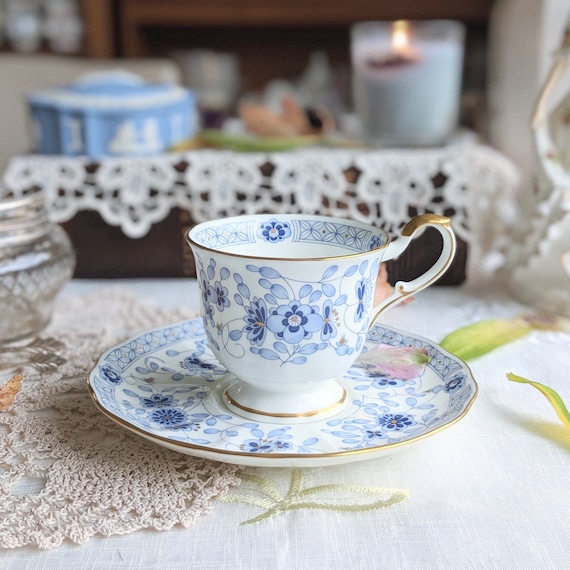 Vintage Narumi Milano Coffee Cup and Saucer Bone China , Made in