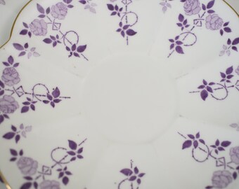 Rare Wileman Foley PRE Shelley Art Deco, Rose Purple Pattern
